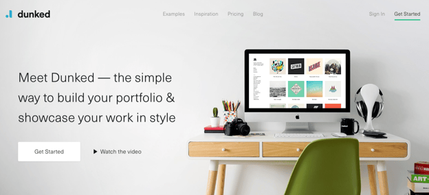 online portfolio websites: dunked for designers